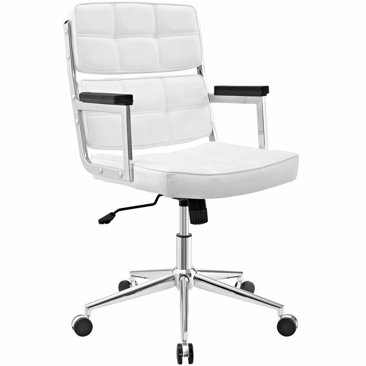 White Faux Leather Highback Office Chair Q936899