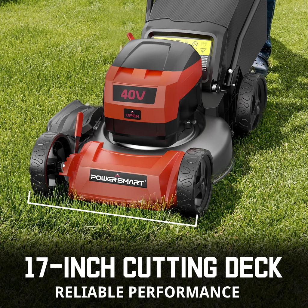40V 17-inch Cordless Brushless Electric Push Lawn Mower K34393