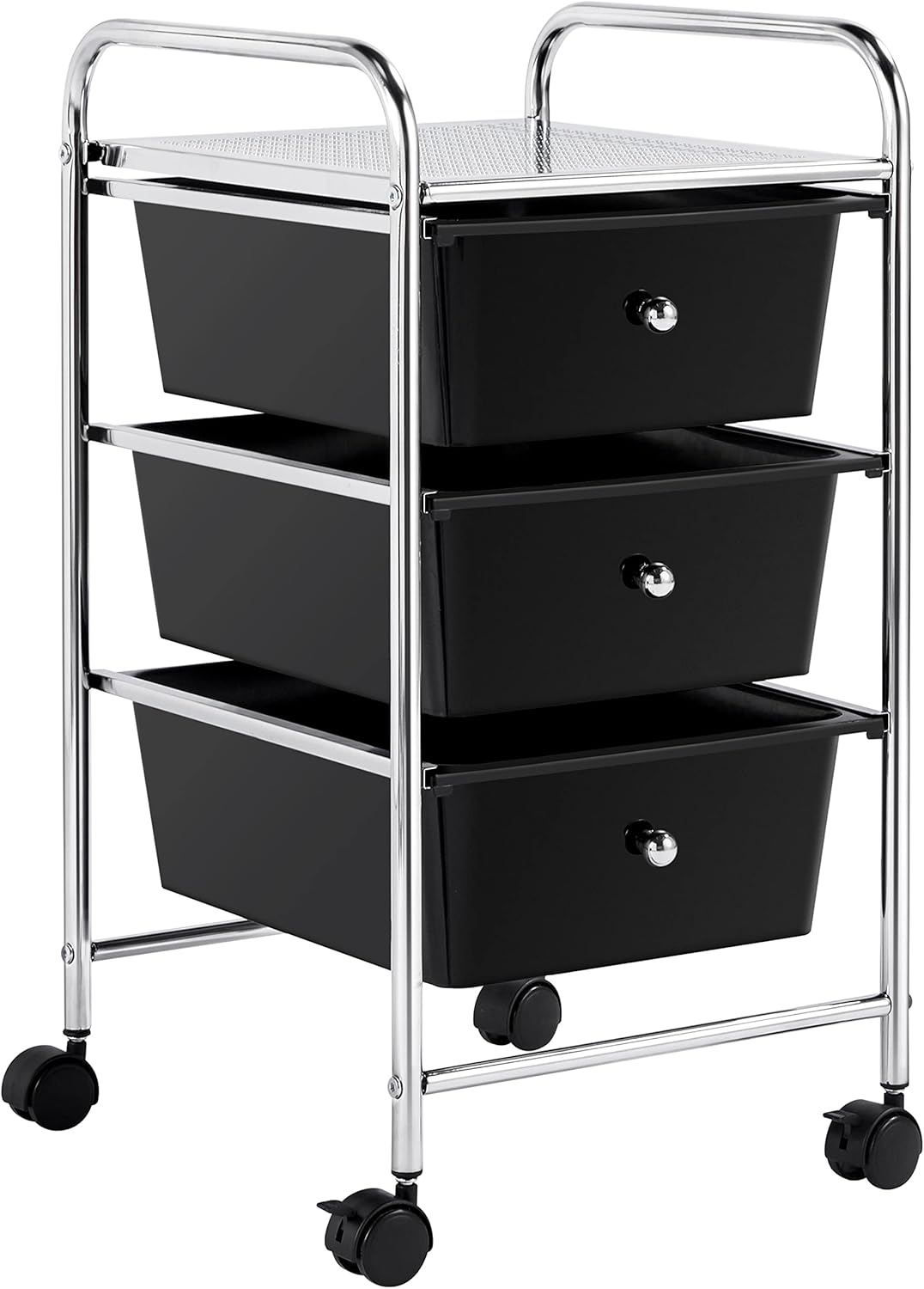 White 10 Drawer Rolling Plastic Storage Cart N96764