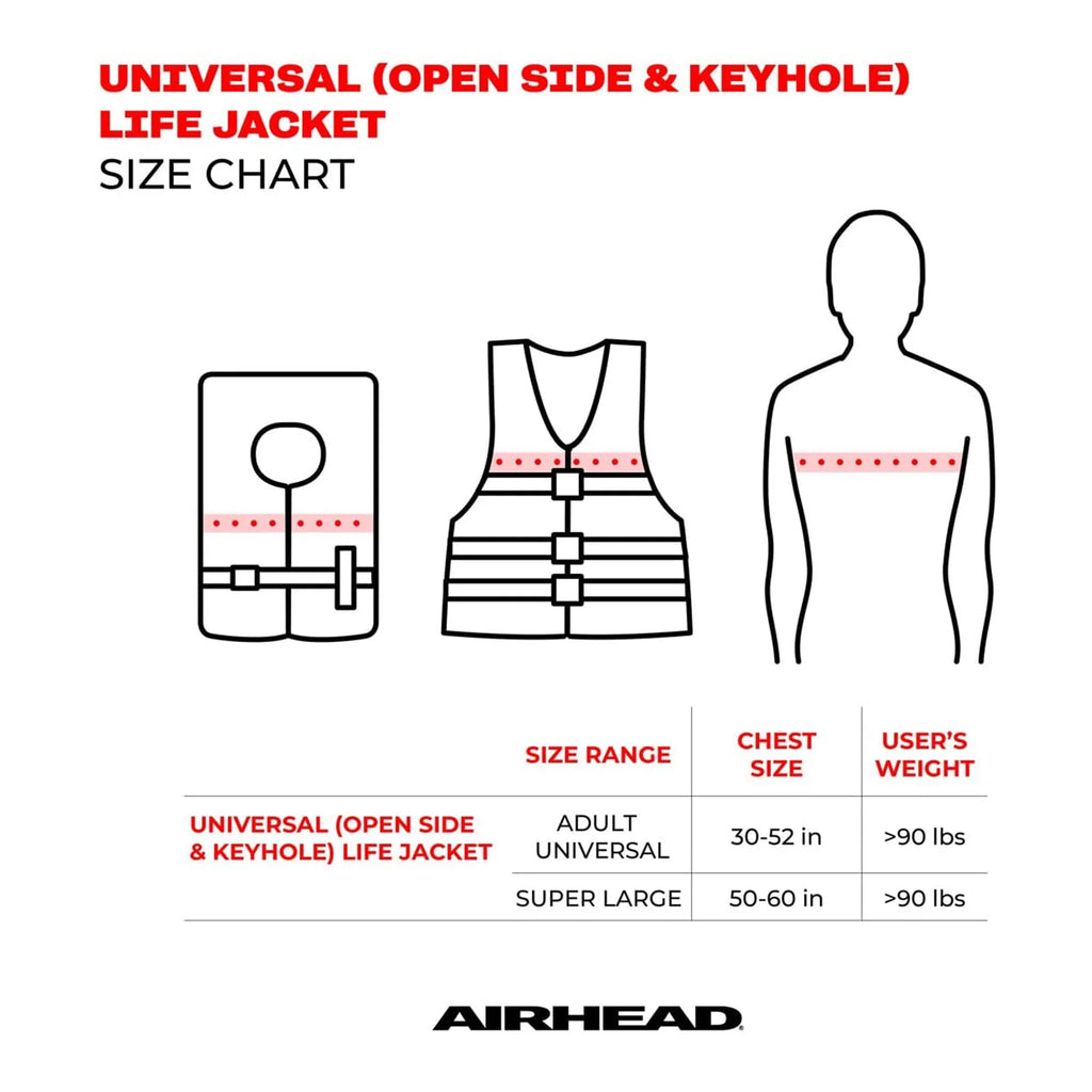 Adult S/M Life Jacket Gray/Red I5351