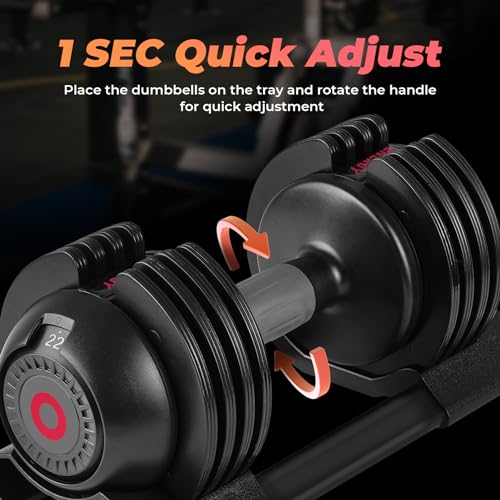 Adjustable Dumbbells with Anti-Slip Metal Handle T79662