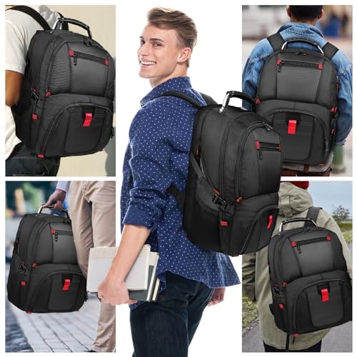 Black 50L Travel Laptop Backpack 17 Inch Q446