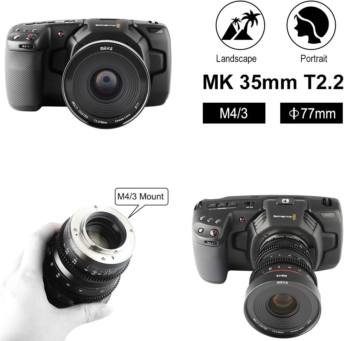 35mm T2.2 Manual Focus Wide-Angle Cinema Lens F263