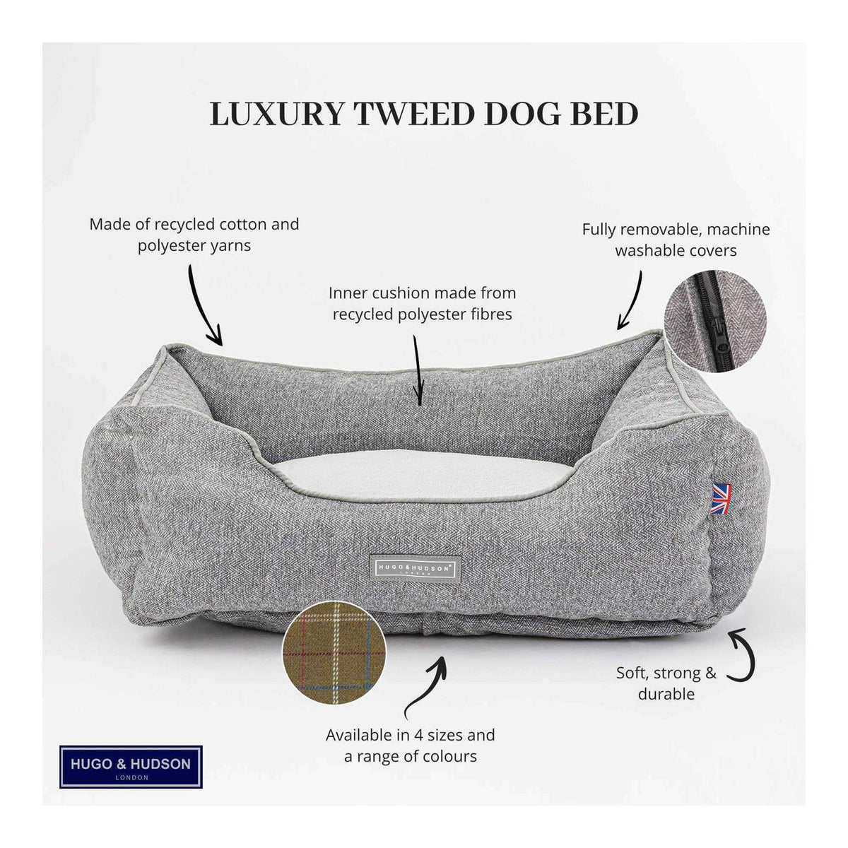 Tweed Dog Bed Y4796