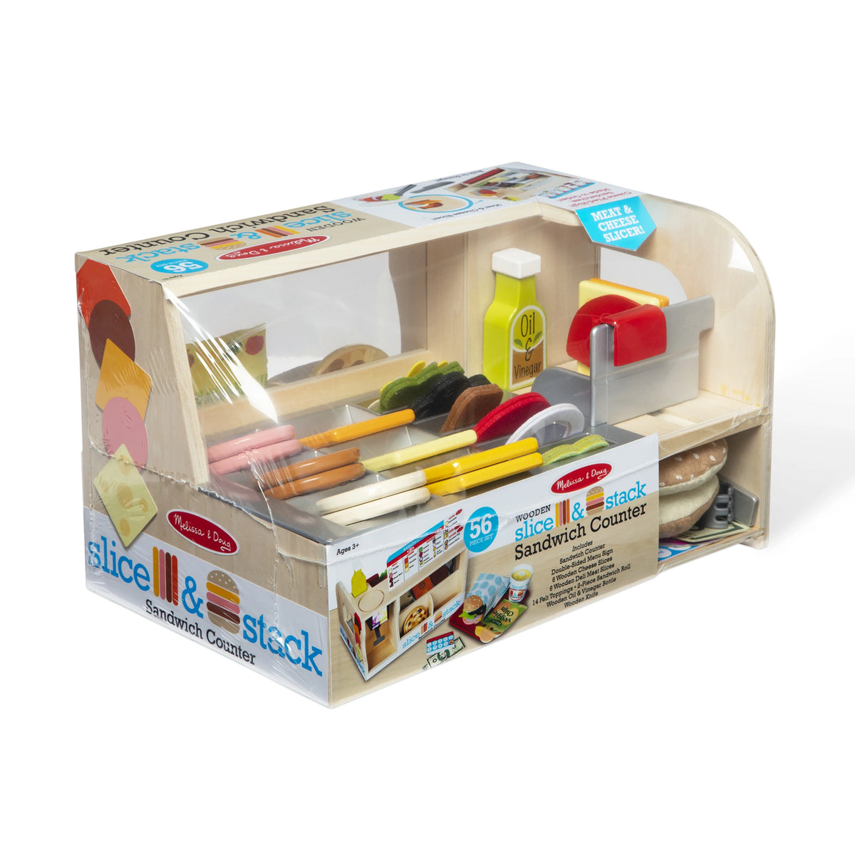 Wooden 56-Piece Pretend Play Food Set R225791