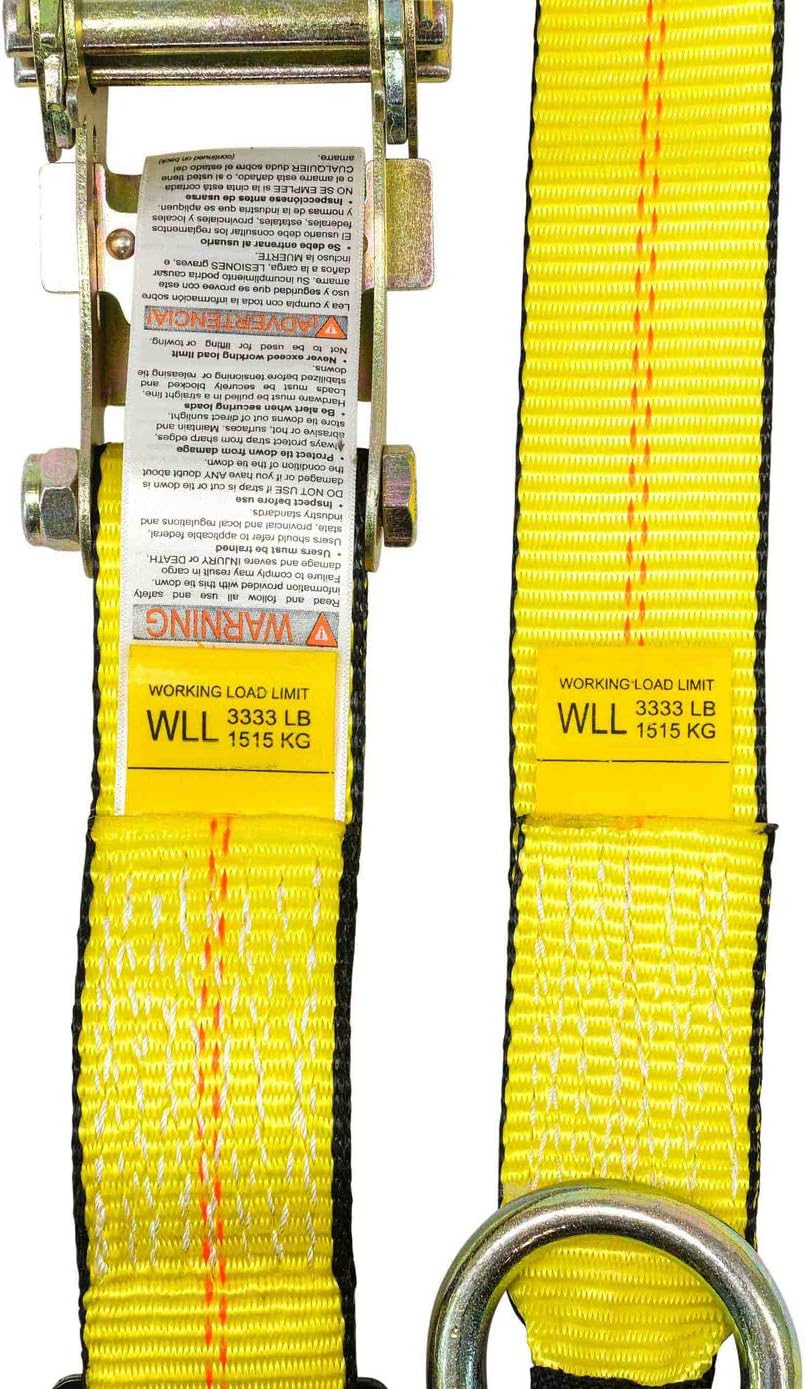 4 Pack 2 x 10' Car Tie Down Ratchet Strap with Flat Hook Y6029
