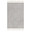 Grey Medallion Non-Skid 27" x 45" Accent Rug with Fringe H446