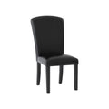 Black Vegan Faux Leather Wood Side Chair, Set of 2 C341462