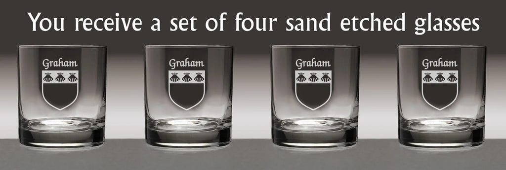 Set of 4 Etched Tumbler Glasses N888669