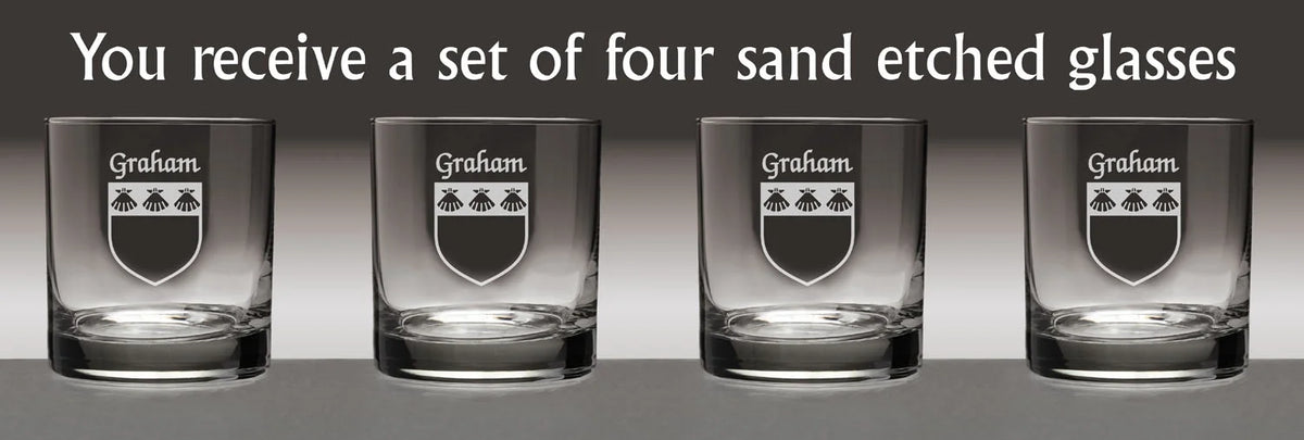 Set of 4 Etched Tumbler Glasses N888669