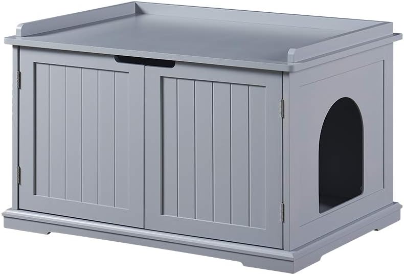 Cat Washroom Storage Bench with Sturdy Wooden Structure Z333663