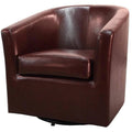 Saddle Brown Barrel Chair C7928