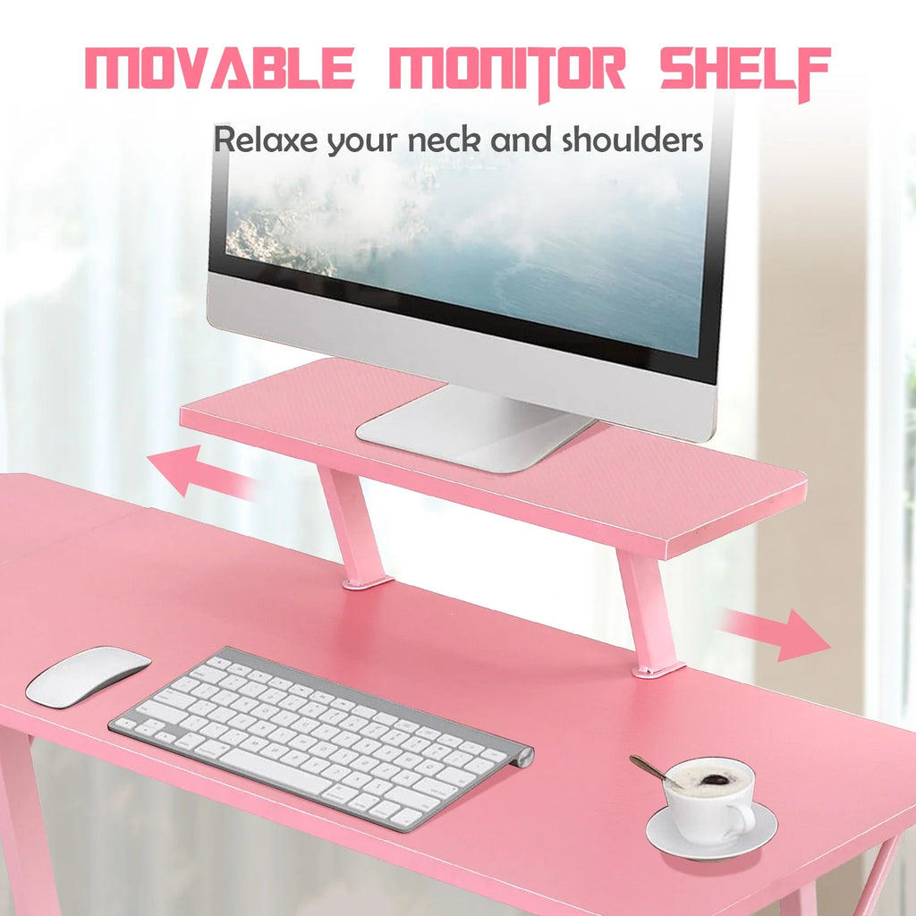 Pink 51 Inch L Shaped Corner Desk C130139