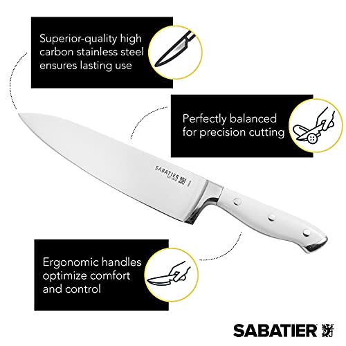 15-Piece High-Carbon Stainless Steel Forged Knife Block Set with Built-in Sharpener R4594