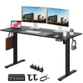 Adjustable Height Electric Standing Desk with Lockable Wheels D470035