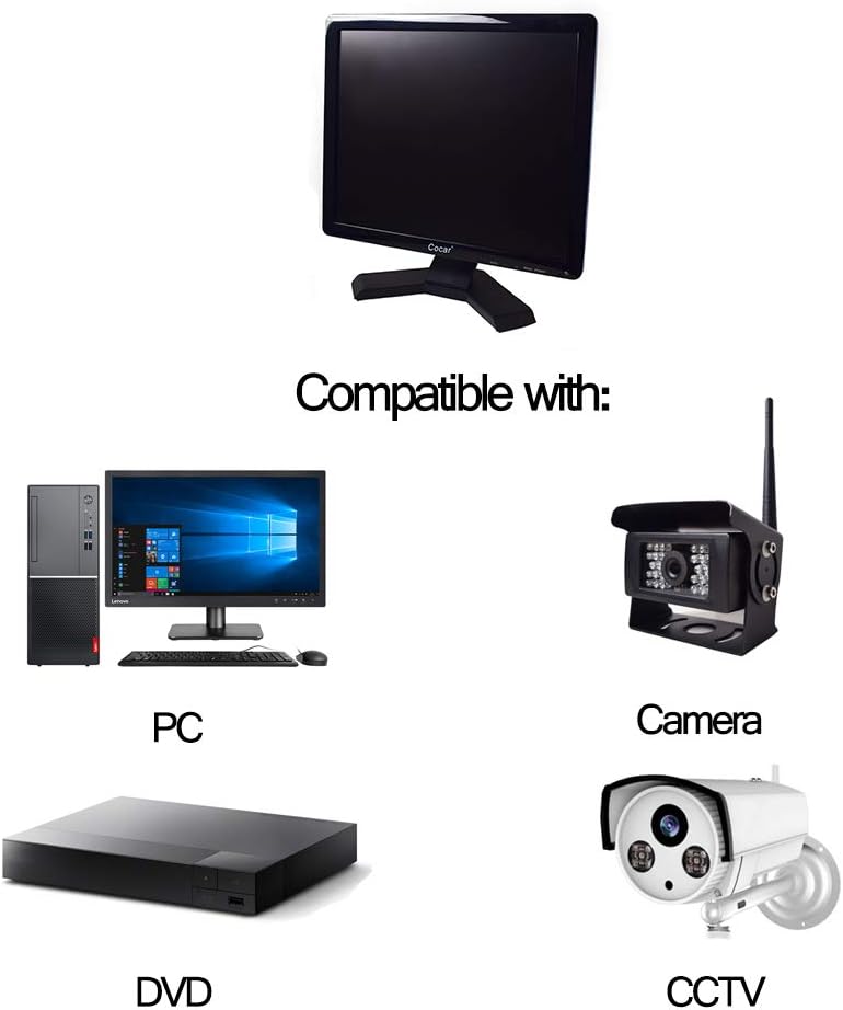 15 inch CCTV Security Monitor with BNC VGA HDMI AV S97399