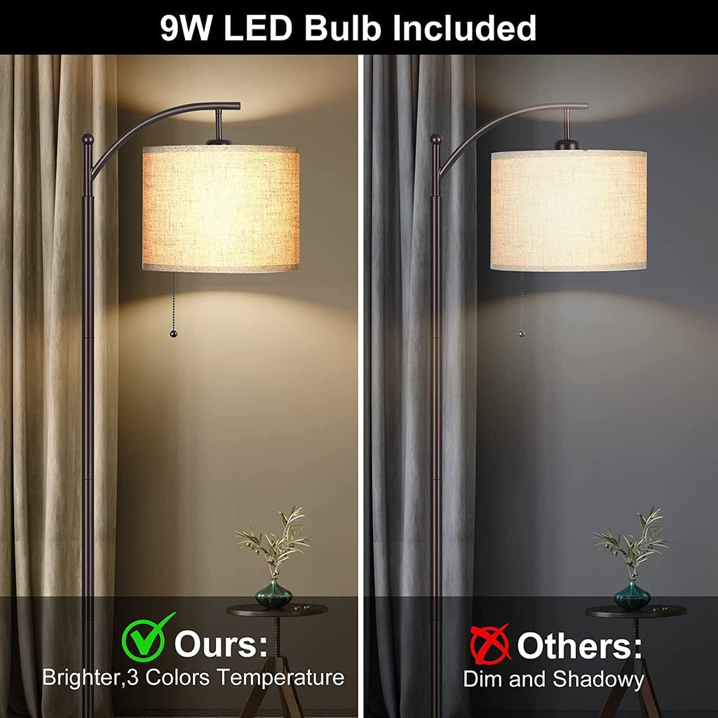 Brown Arc Floor Lamp with LED Bulb S65884