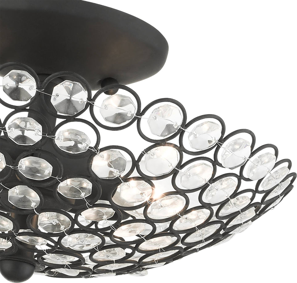 Black 2 Light Semi-Flush Mount O938728