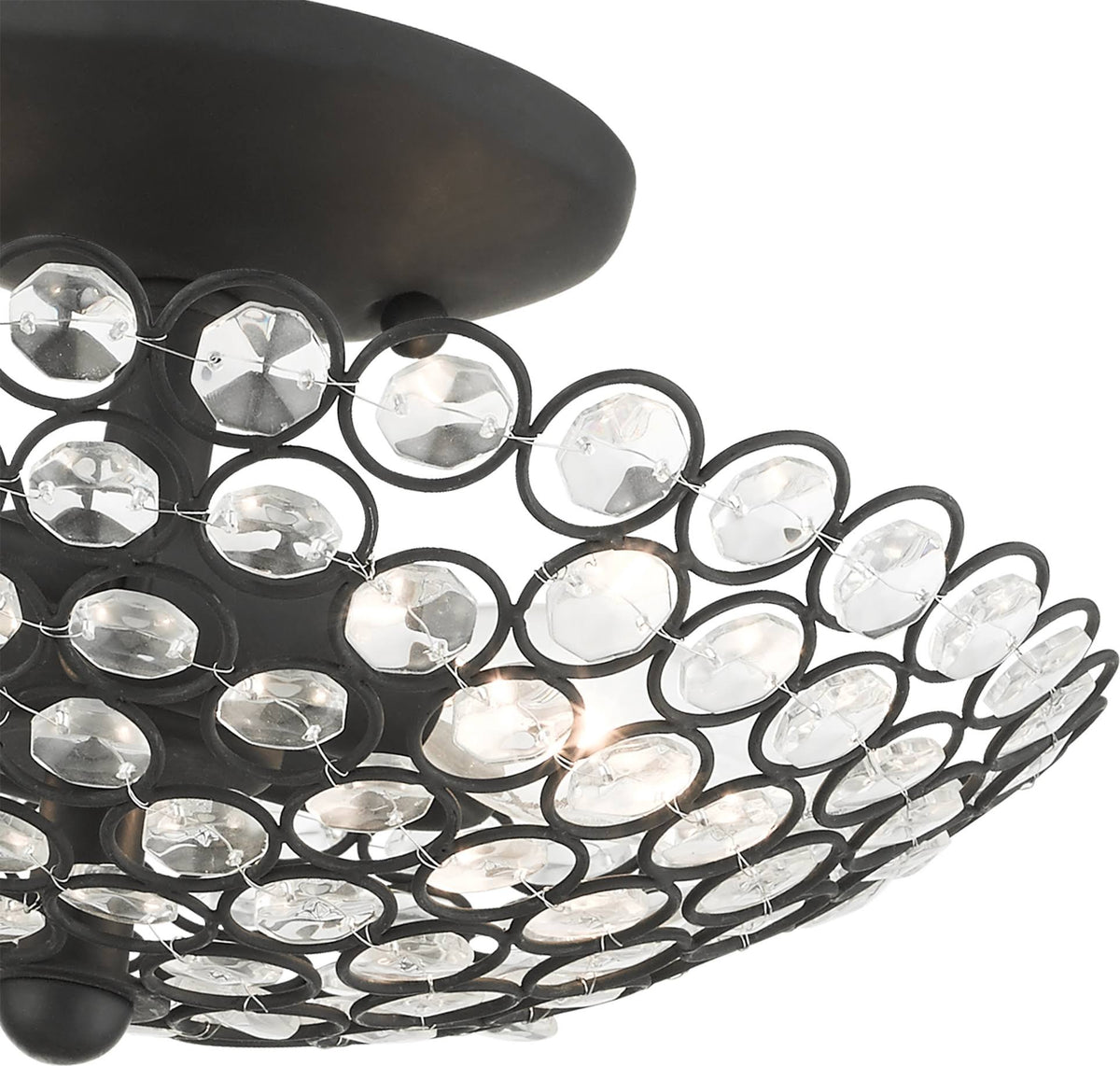 Black 2 Light Semi-Flush Mount O938728