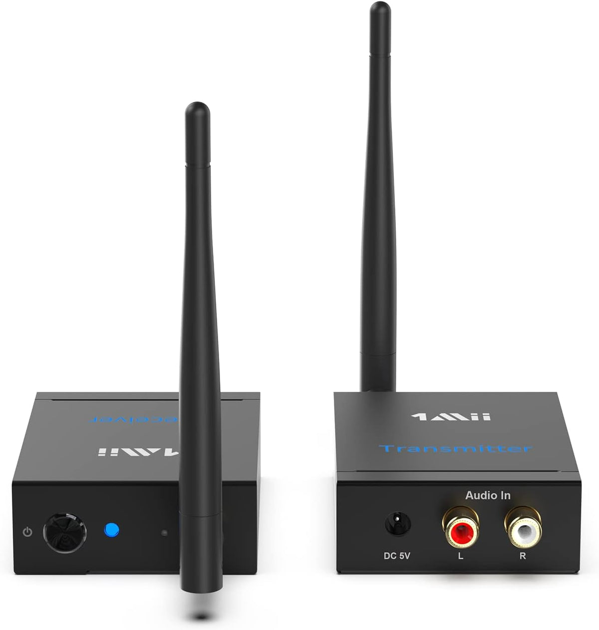 Wireless Transmitter Receiver Audio, 2.4GHz Long Range Audio Transmitter and Receiver Low Delay, RCA Out/in 320ft G86595