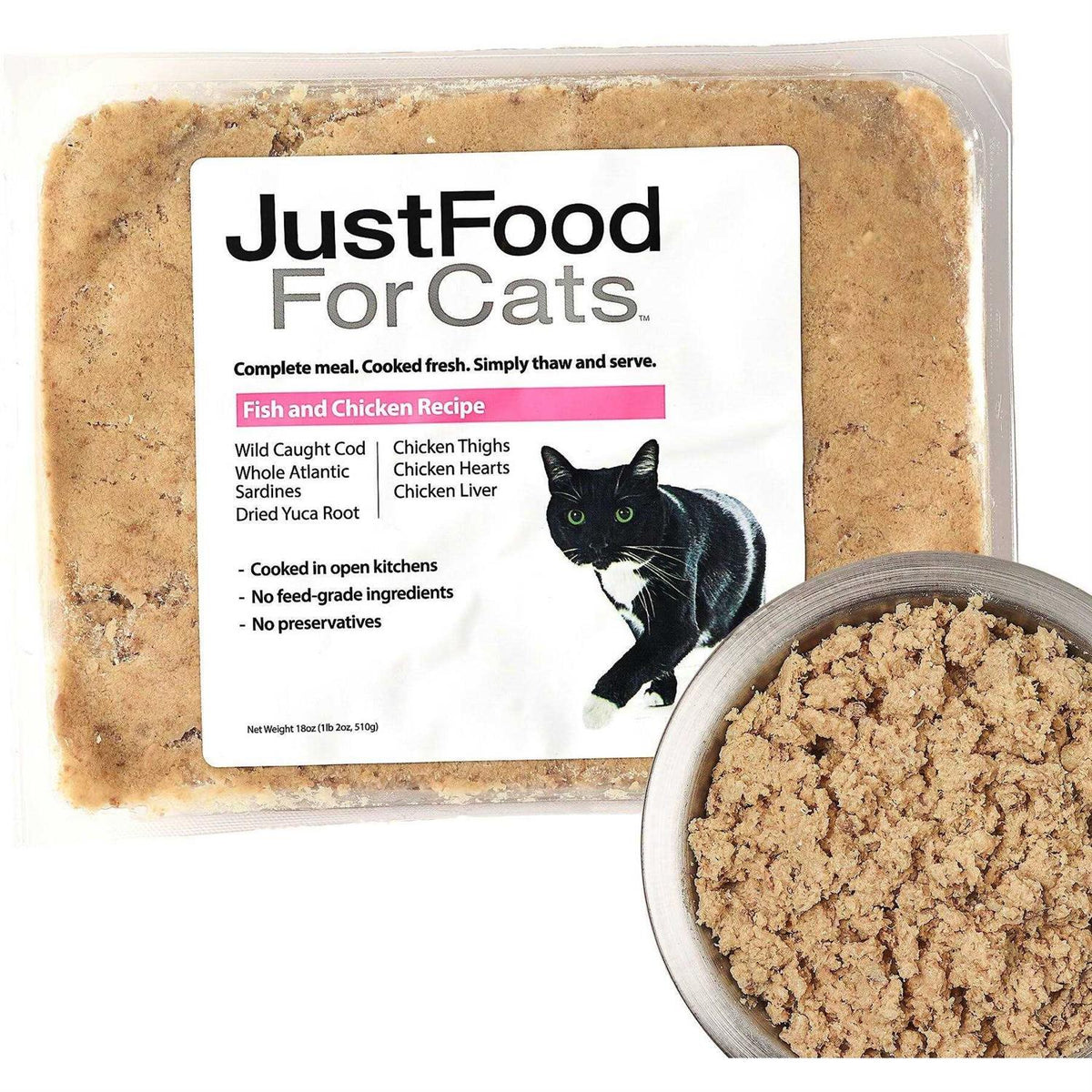 Fish & Chicken Recipe Fresh Frozen Cat Food P28883