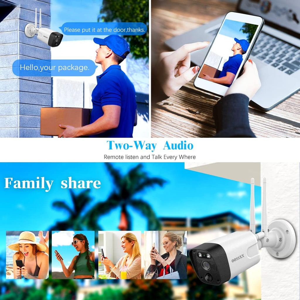 3K 5.0MP Wireless Security Camera System with 2TB Hard Drive M164