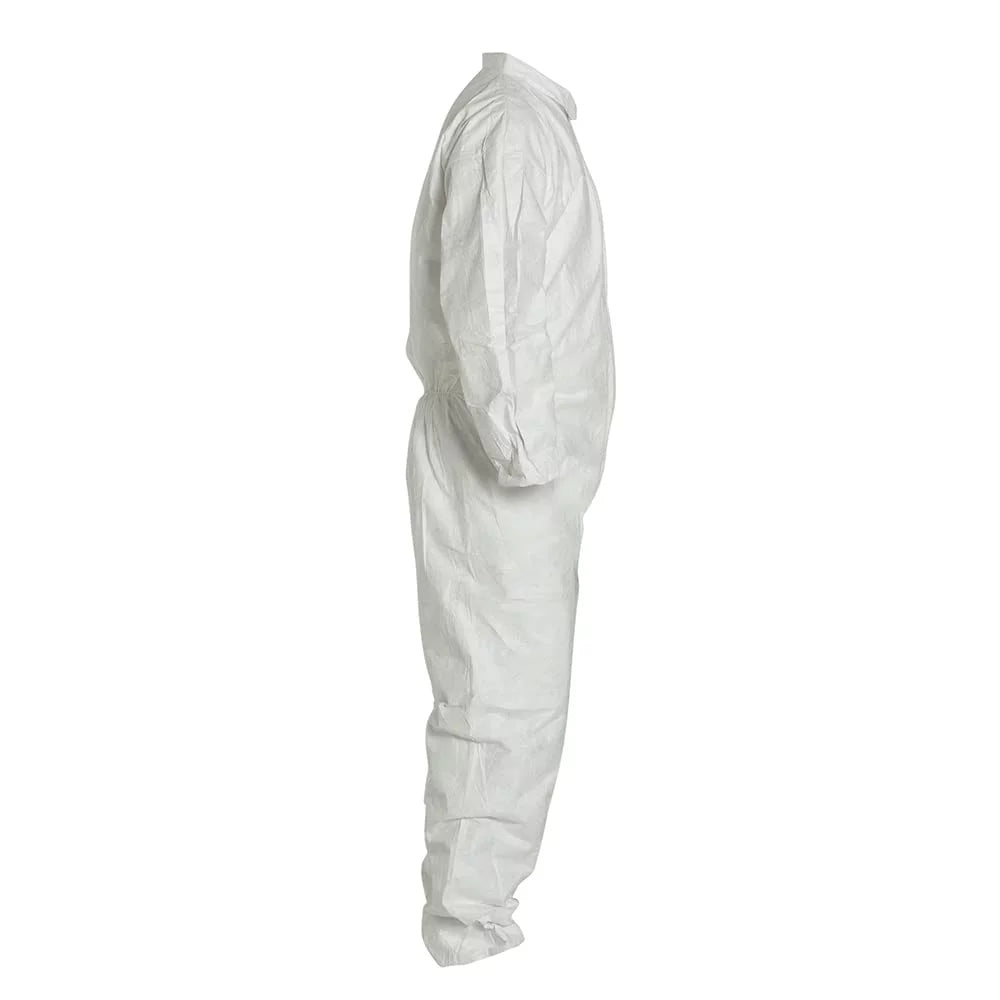 White Medium Coveralls with Elastic Wrists and Ankles C84658