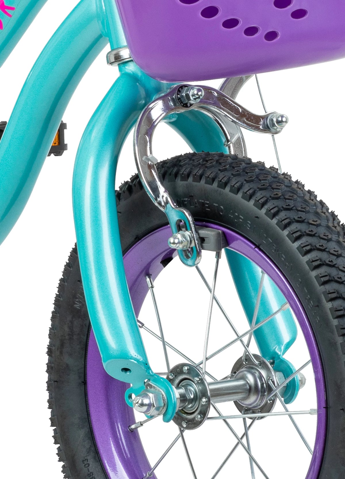 Teal 12 Kids Bike with Basket C480457