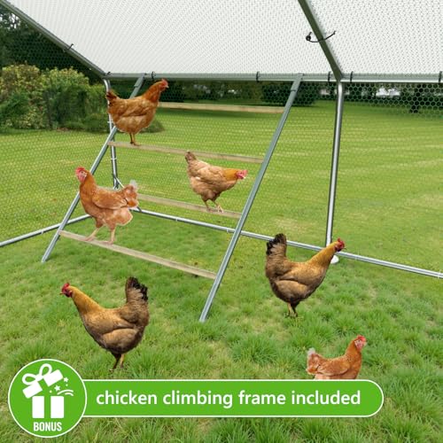 Large Metal Chicken Coop with Anti-UV Cover M394