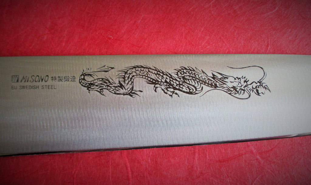 240 mm Gyuto Steel Knife with Dragon Engraving N9640