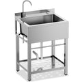 Free Standing Single Bowl Stainless Steel Utility Sink S96939