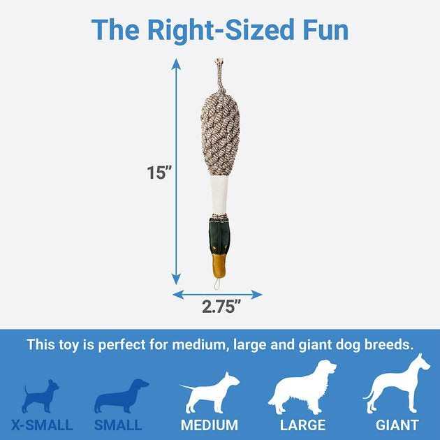 Rope Duck Crinkle Dog Toy L1366