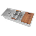 43 in. Undermount Single Bowl Stainless Steel Kitchen Sink with Bottom Grid I226365