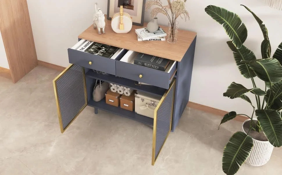 Modern Buffet Sideboard Cabinet with 2 Doors and 2 Drawers O394714