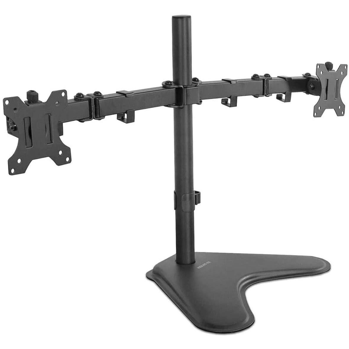 Black Dual Monitor Desk Stand K729