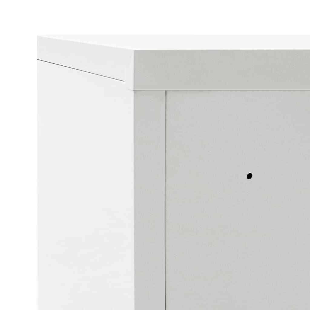 Gray Metal Office Cabinet with Sliding Doors S817