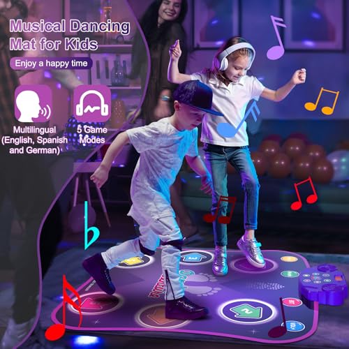 Electronic Dance Mat with Light-up 6-Button Wireless Bluetooth S453732