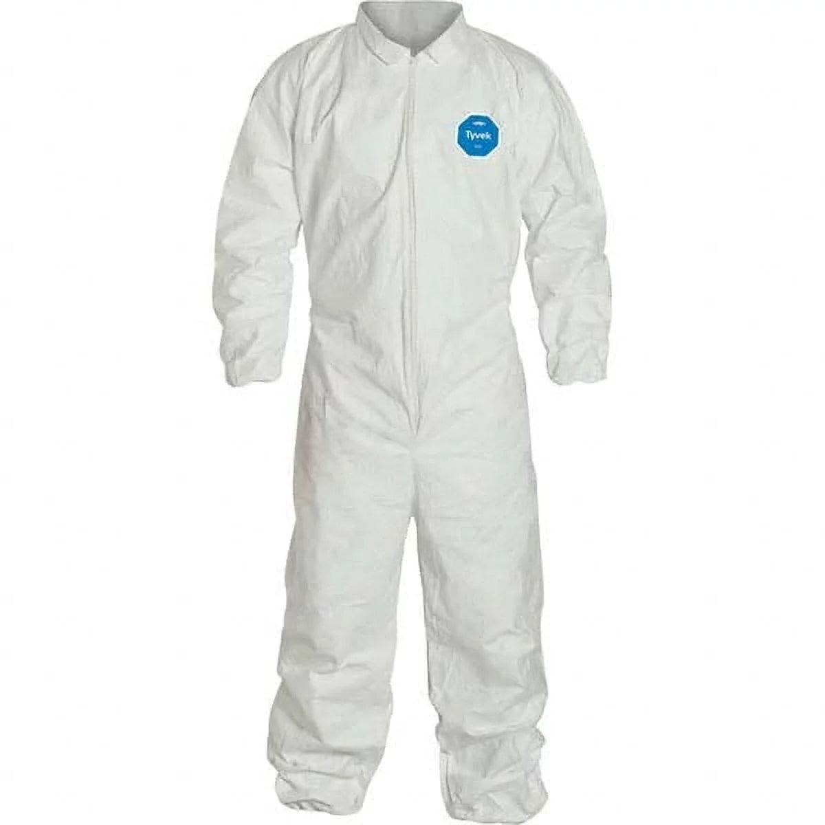 White Medium Coveralls with Elastic Wrists and Ankles C84658