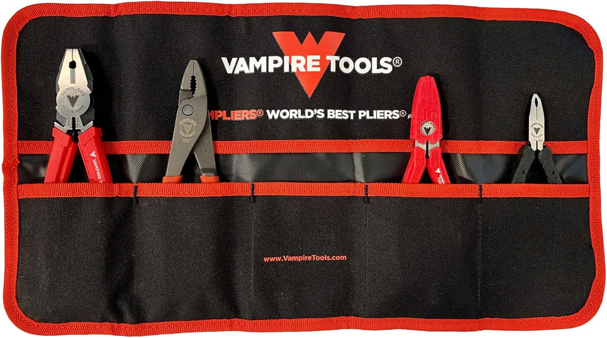 4-Piece High Carbon Steel Pliers Set with Tool Pouch H88841