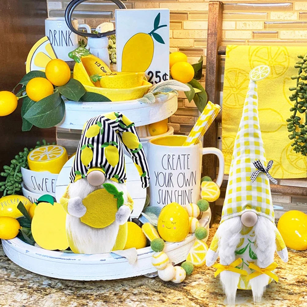 Lemon Faceless Old Man Plush Gnome Doll Toy I24766