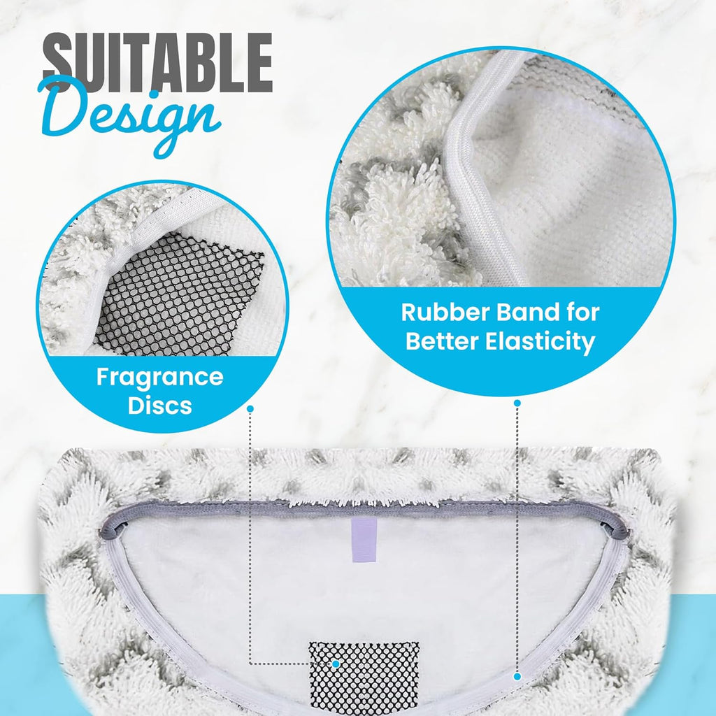 6 Pack Reusable Steam Mop Replacement Pads I506