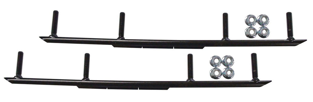 Orange XPT Snowmobile Skis with 8" Round Bars Complete Kit Q9798