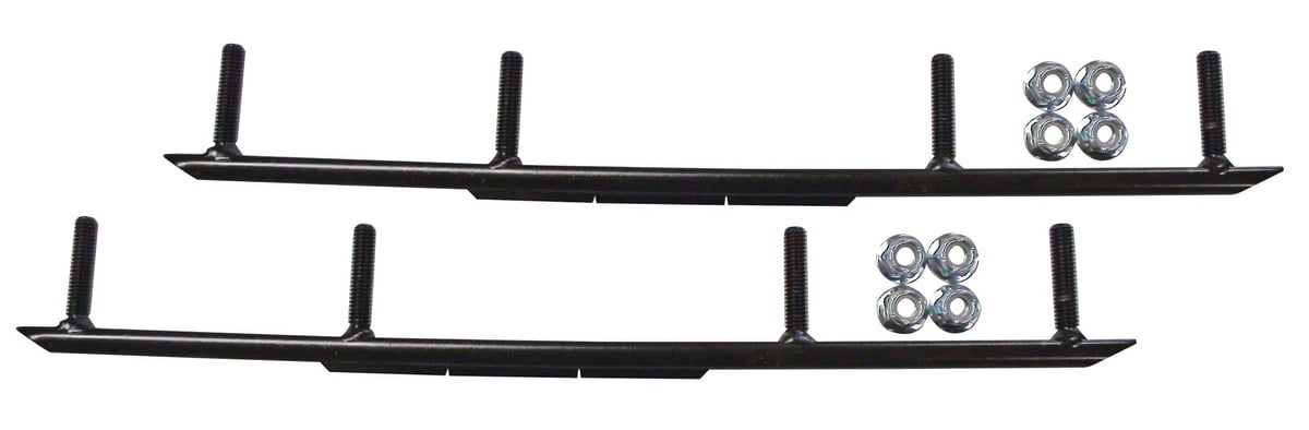 Orange XPT Snowmobile Skis with 8" Round Bars Complete Kit Q9798