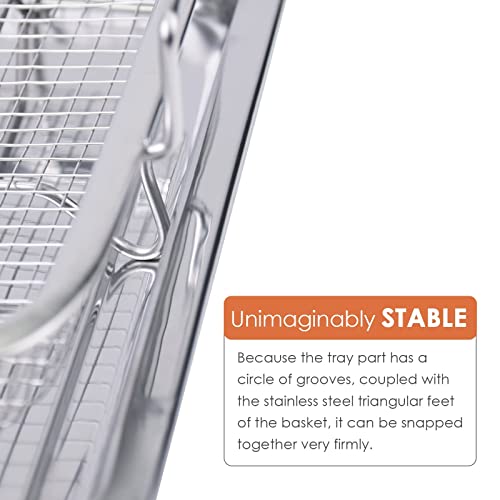 2 Piece 18/8 Stainless Steel Air Fryer Basket Set N90447