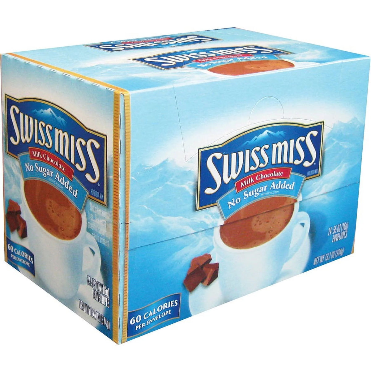 Milk Chocolate No Sugar Added Cocoa Mix Packets - 0.55 oz - 24 / Box D365