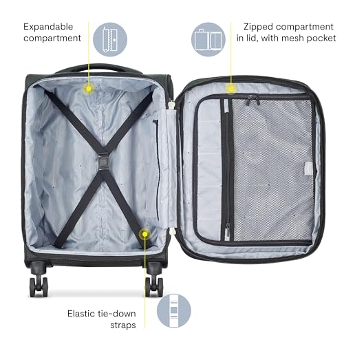 Black Softside Expandable Carry-on Luggage 21 Inch D2461
