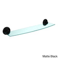 24 inch Glass Shelf Matte Black C483