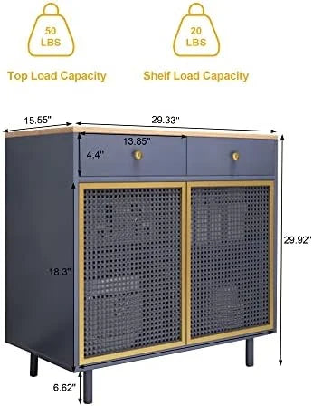Modern Buffet Sideboard Cabinet with 2 Doors and 2 Drawers O394714
