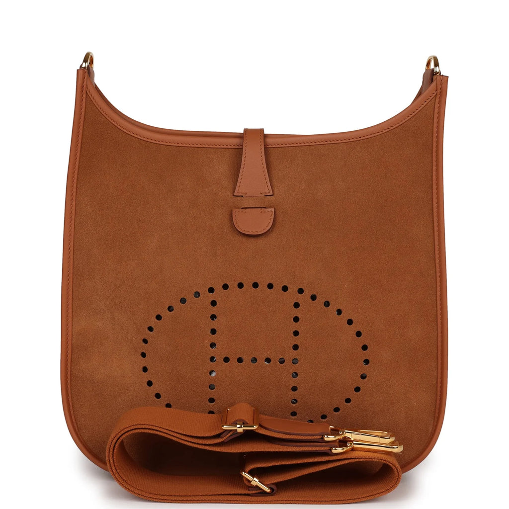 Gold Leather Crossbody Bag R328102