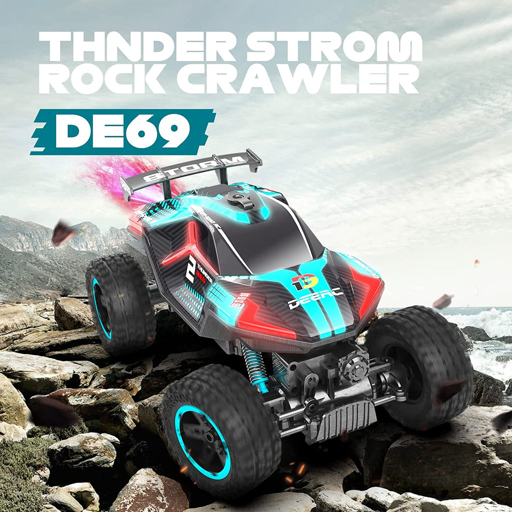 RC Car Truck with Spray and Light, 4WD Rock Crawler I98822
